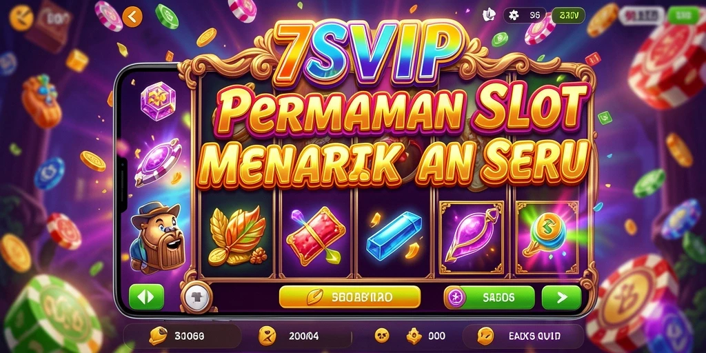 Screenshot gameplay slot 7SVIP yang menampilkan mesin slot menarik.