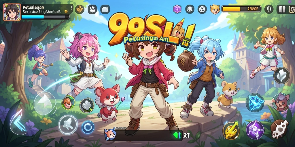 Screenshot gameplay 99SL yang menampilkan karakter Anime dalam pertempuran seru.