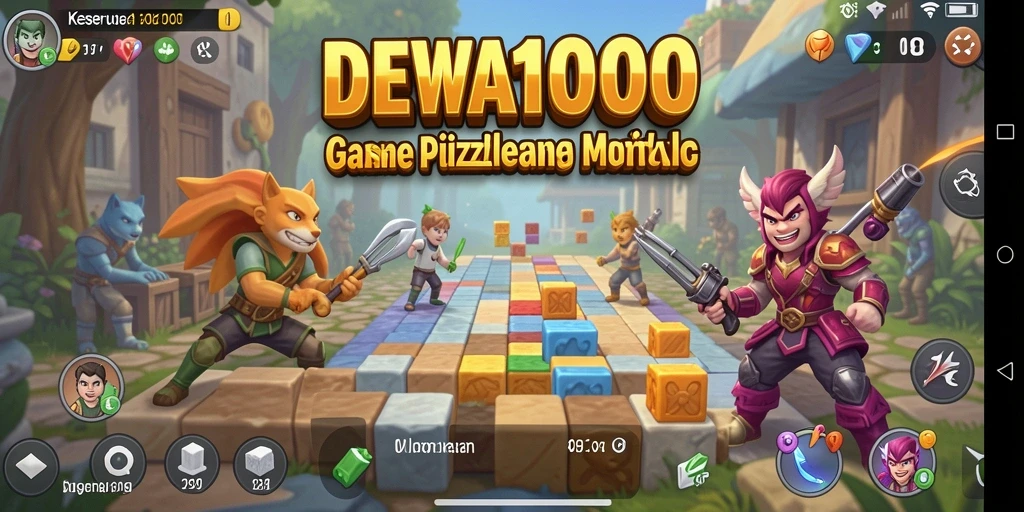 Screenshot gameplay DEWA1000 menampilkan tantangan puzzle yang menegangkan dan menarik.