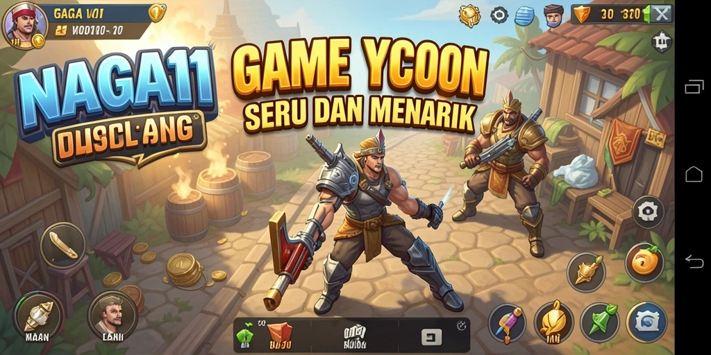 Tangkapan layar utama NAGA11 menunjukkan gameplay yang menarik.